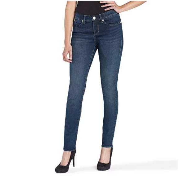 ROCK & REPUBLIC WOMENS BERLIN SKINNY JEANS SIZE 8 M WASHED DARK BLUE PREOWNED - Picture 4 of 17